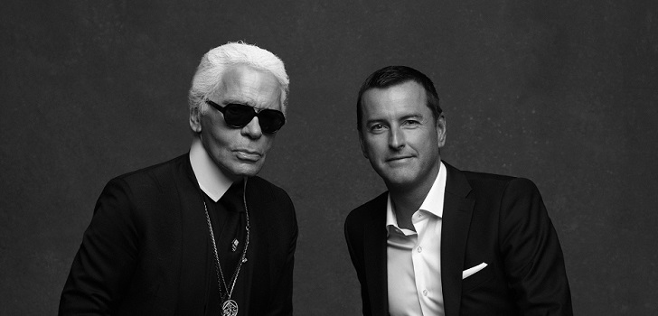Pier Paoo Righi, consejero delegado de Karl Lagerfeld, junto al diseñador. P.P. Righi (Karl Lagerfeld): “Es bueno escuchar al cliente, pero hay que adelantarse a él”